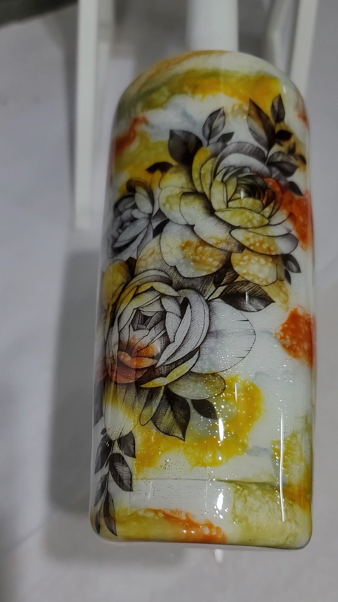 Yellow & Orange Floral Swirl