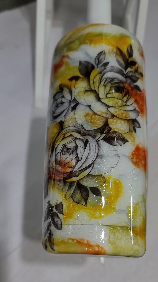 Yellow & Orange Floral Swirl